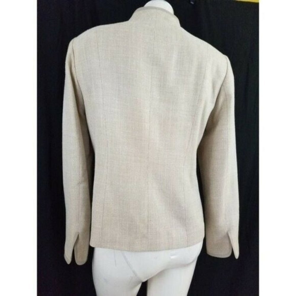 Pendleton Size 10P Tan Beige Blazer Wool Silk - Picture 5 of 7